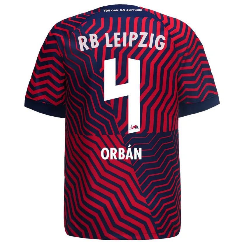 Danxen Niño Camiseta Willi Orbán #4 Azul Rojo 2ª Equipación 2023/24 La Camisa