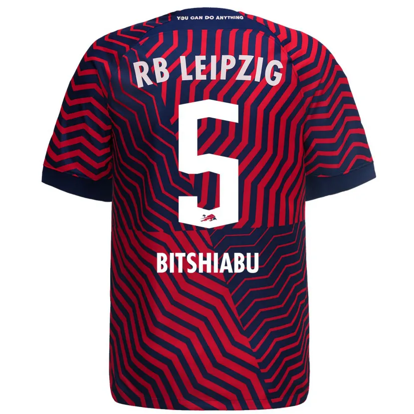 Danxen Niño Camiseta El Chadaille Bitshiabu #5 Azul Rojo 2ª Equipación 2023/24 La Camisa