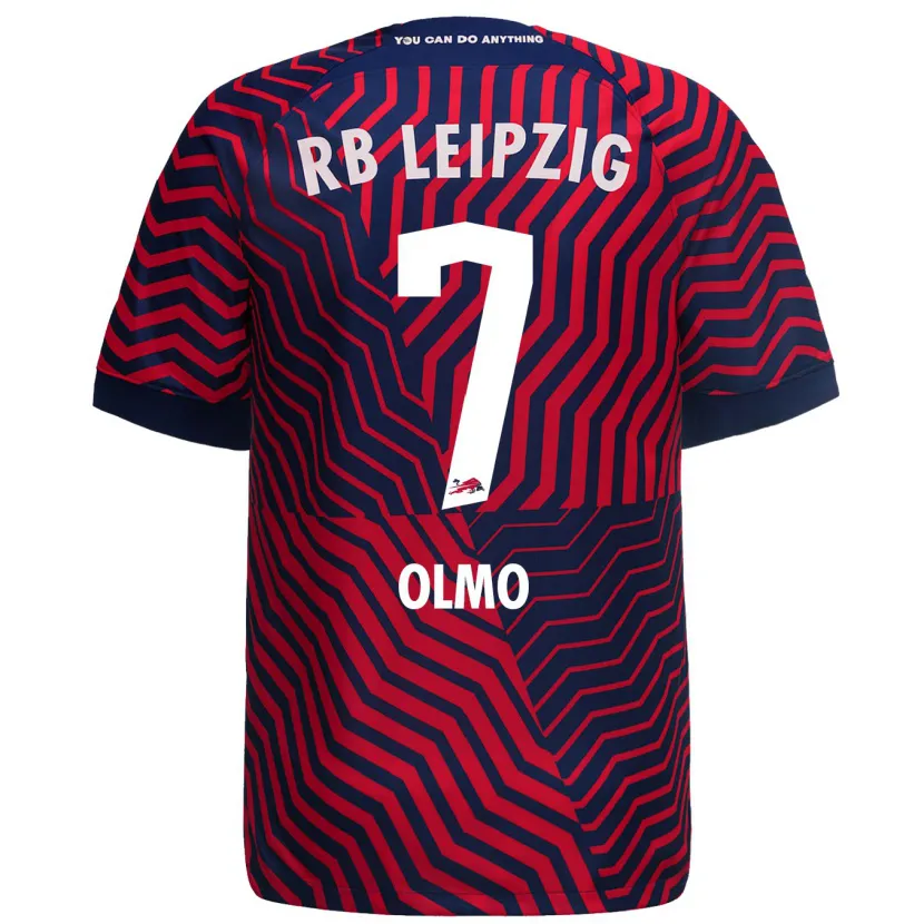 Danxen Niño Camiseta Dani Olmo #7 Azul Rojo 2ª Equipación 2023/24 La Camisa