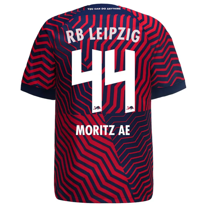 Danxen Niño Camiseta Moritz Aé #44 Azul Rojo 2ª Equipación 2023/24 La Camisa