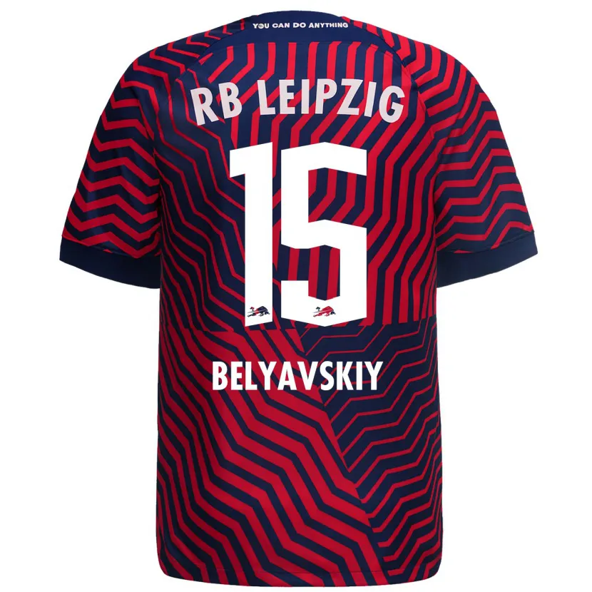 Danxen Niño Camiseta David Belyavskiy #15 Azul Rojo 2ª Equipación 2023/24 La Camisa