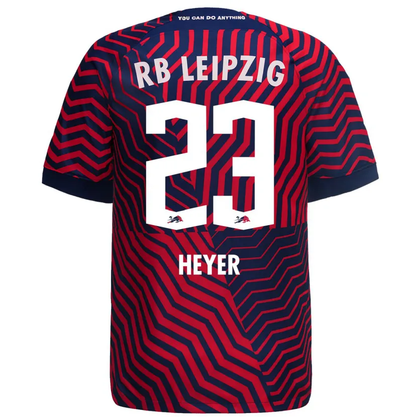 Danxen Niño Camiseta Friedrich Heyer #23 Azul Rojo 2ª Equipación 2023/24 La Camisa