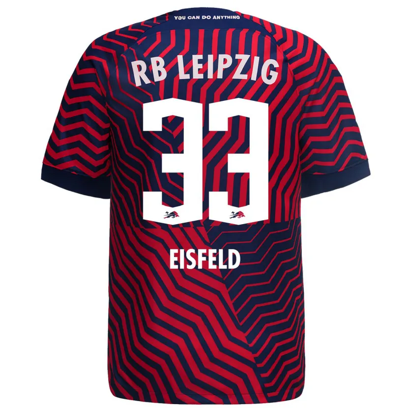 Danxen Niño Camiseta Tom Eisfeld #33 Azul Rojo 2ª Equipación 2023/24 La Camisa