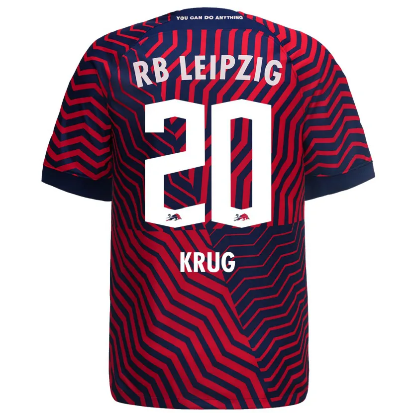 Danxen Niño Camiseta Victoria Krug #20 Azul Rojo 2ª Equipación 2023/24 La Camisa