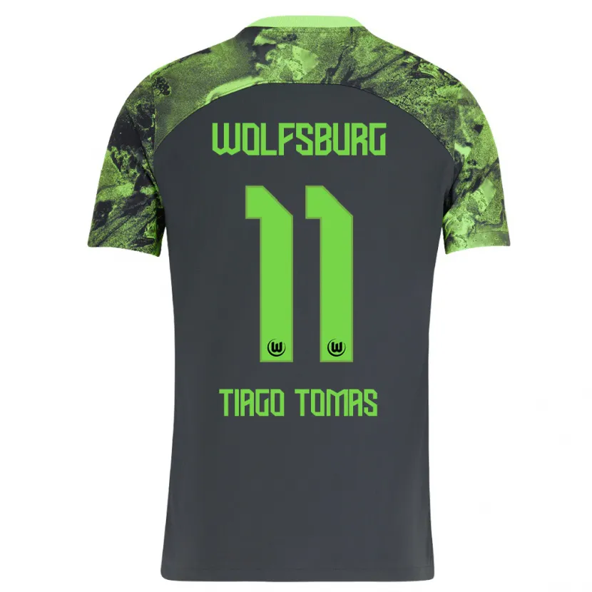 Danxen Niño Camiseta Tiago Tomás #11 Gris Oscuro 2ª Equipación 2023/24 La Camisa