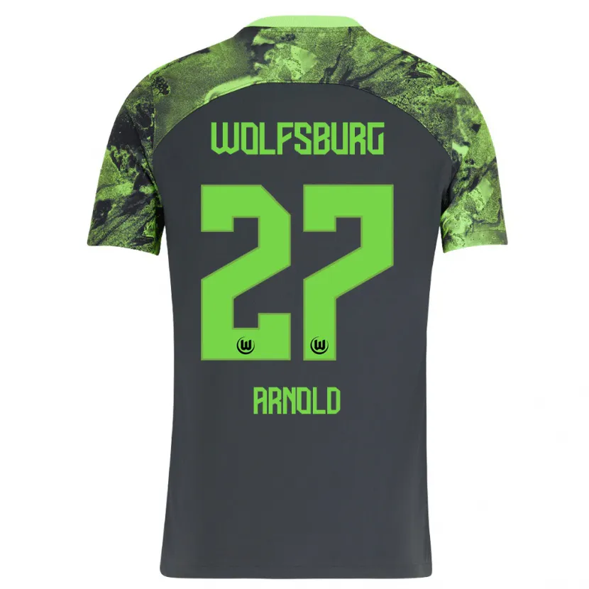 Danxen Niño Camiseta Maximilian Arnold #27 Gris Oscuro 2ª Equipación 2023/24 La Camisa