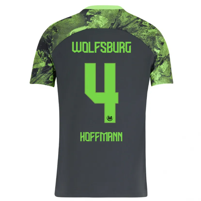 Danxen Niño Camiseta Nils Hoffmann #4 Gris Oscuro 2ª Equipación 2023/24 La Camisa