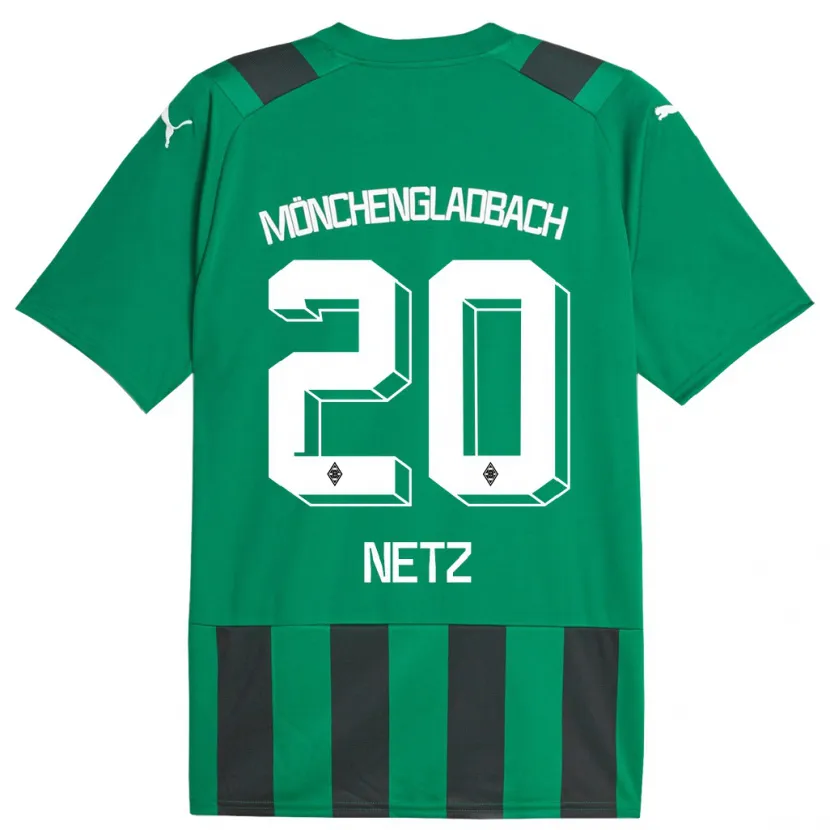 Danxen Niño Camiseta Luca Netz #20 Verde Negro 2ª Equipación 2023/24 La Camisa