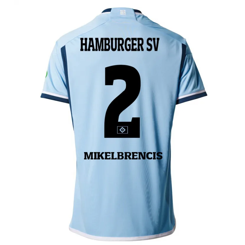 Danxen Niño Camiseta William Mikelbrencis #2 Azul 2ª Equipación 2023/24 La Camisa