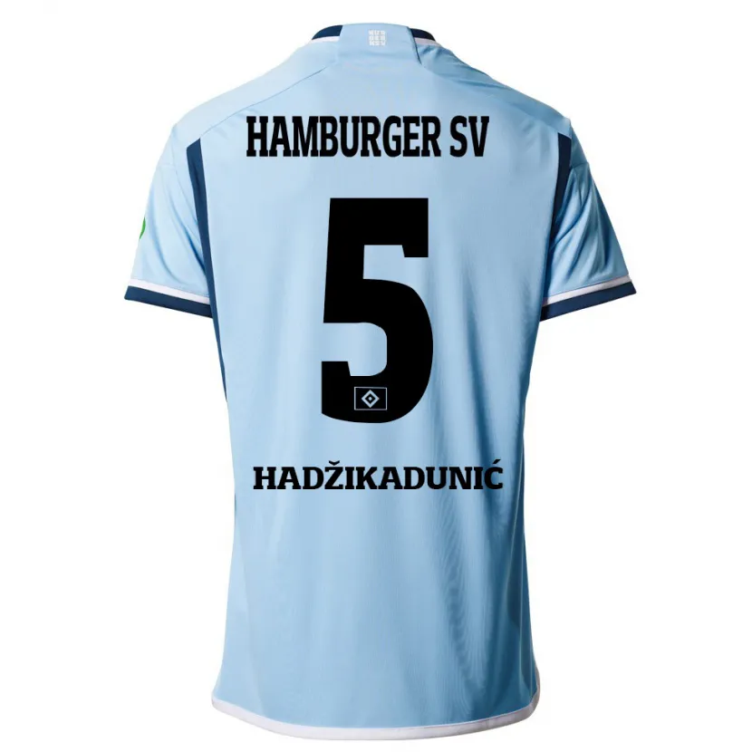 Danxen Niño Camiseta Dennis Hadzikadunic #5 Azul 2ª Equipación 2023/24 La Camisa