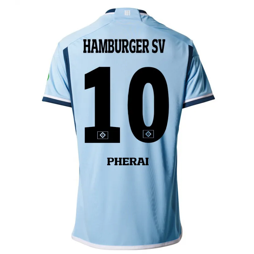 Danxen Niño Camiseta Immanuel Pherai #10 Azul 2ª Equipación 2023/24 La Camisa