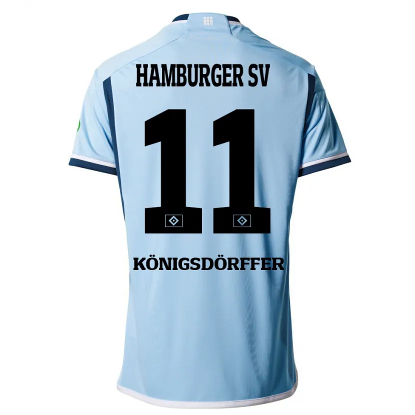 Danxen Niño Camiseta Ransford Königsdörffer #11 Azul 2ª Equipación 2023/24 La Camisa