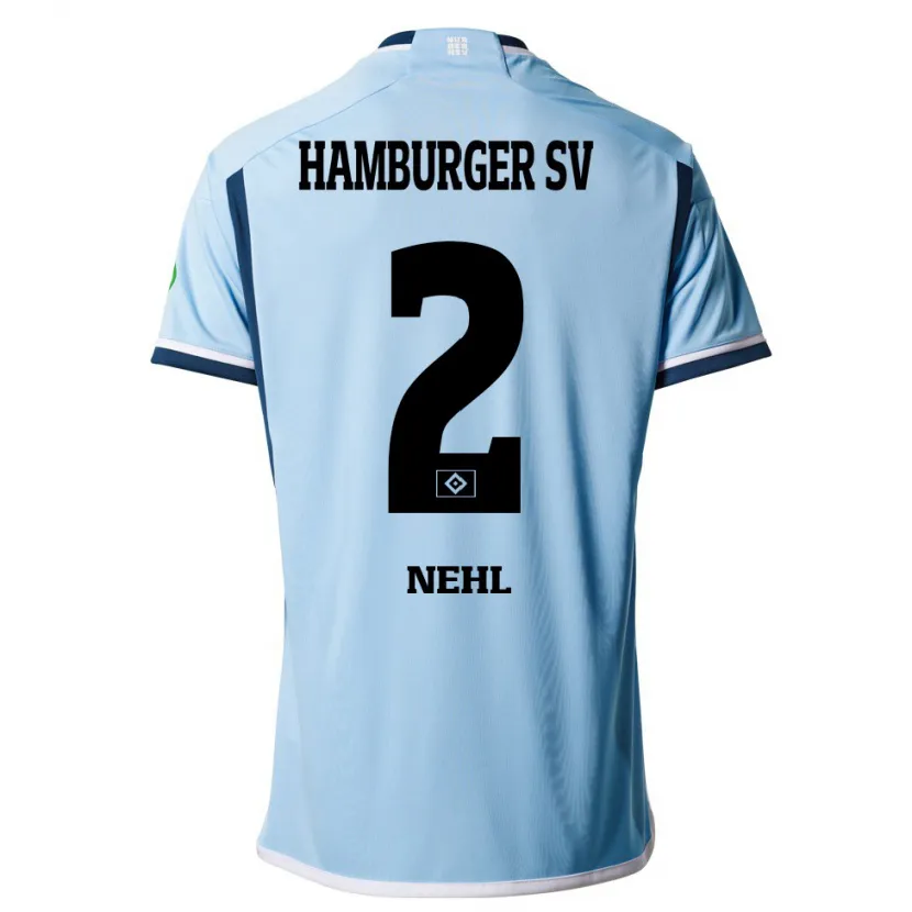 Danxen Niño Camiseta Julius Nehl #2 Azul 2ª Equipación 2023/24 La Camisa