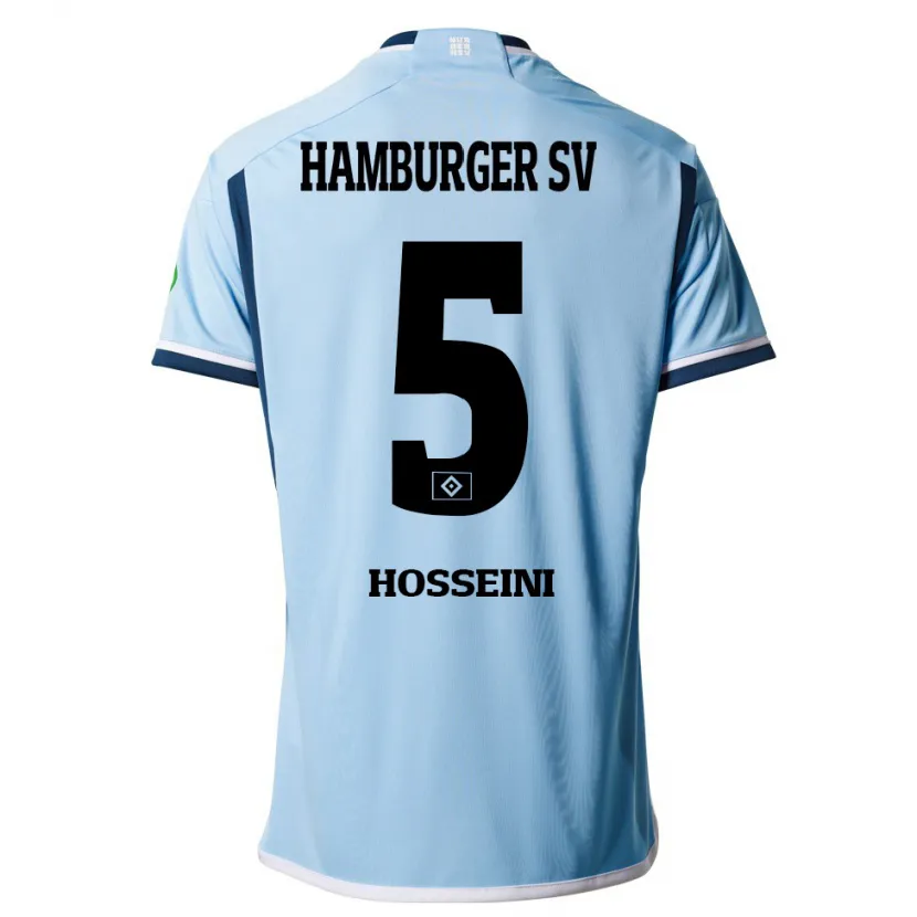 Danxen Niño Camiseta Reza Hosseini #5 Azul 2ª Equipación 2023/24 La Camisa