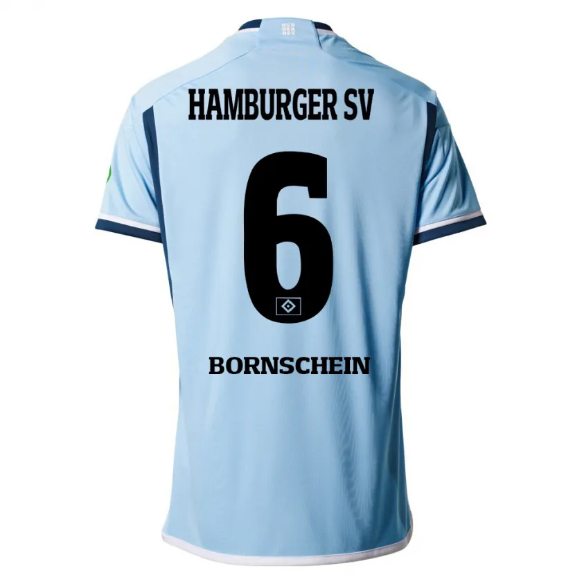 Danxen Niño Camiseta Lukas Bornschein #6 Azul 2ª Equipación 2023/24 La Camisa