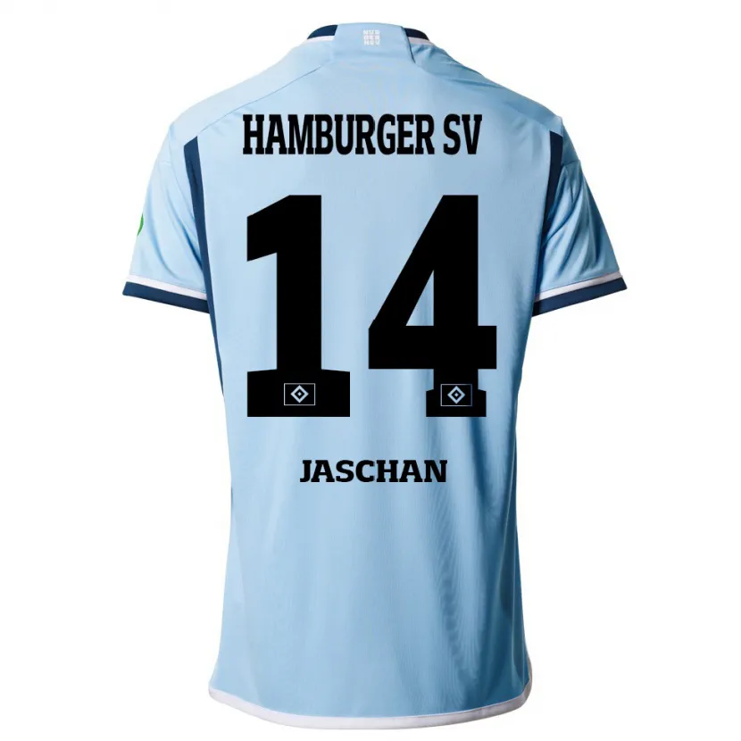 Danxen Niño Camiseta Endrik Jaschan #14 Azul 2ª Equipación 2023/24 La Camisa