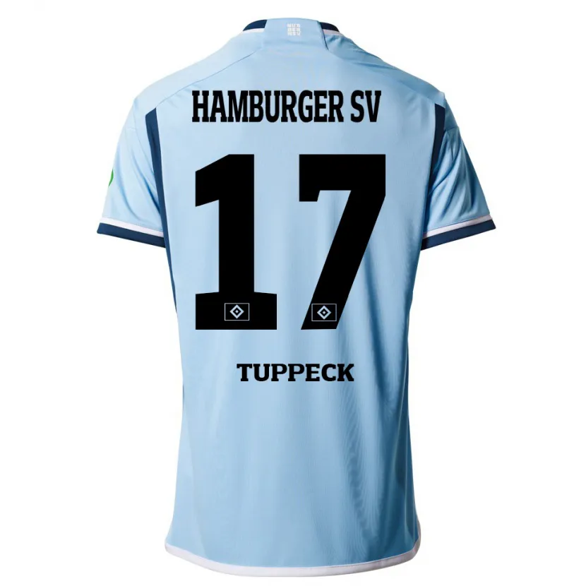 Danxen Niño Camiseta Niklas Tuppeck #17 Azul 2ª Equipación 2023/24 La Camisa