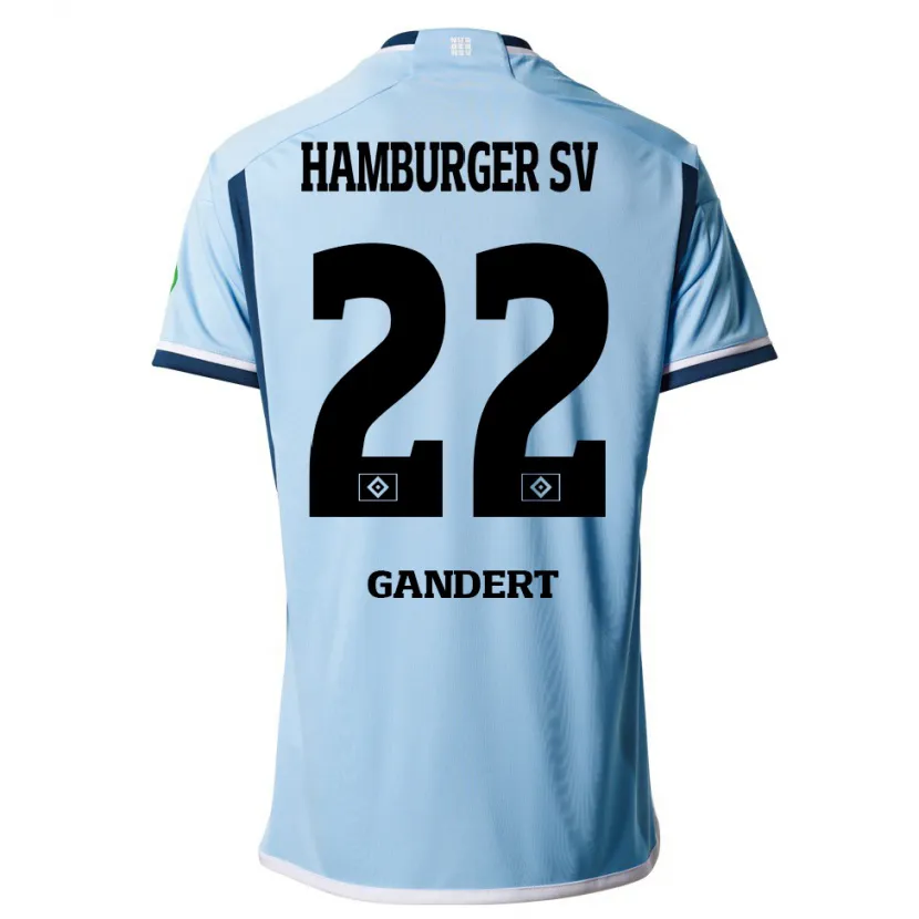 Danxen Niño Camiseta Jeremy Gandert #22 Azul 2ª Equipación 2023/24 La Camisa