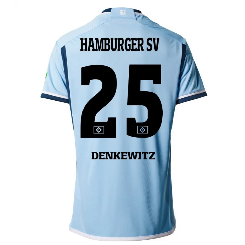 Danxen Niño Camiseta Nick Denkewitz #25 Azul 2ª Equipación 2023/24 La Camisa