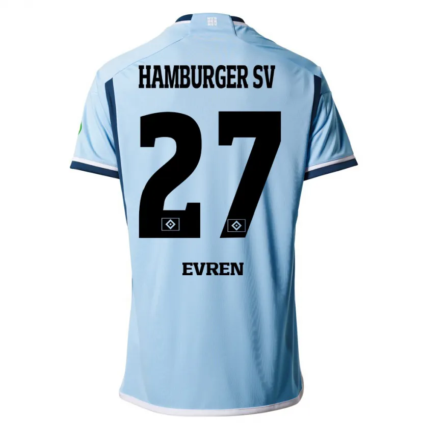 Danxen Niño Camiseta Batuhan Evren #27 Azul 2ª Equipación 2023/24 La Camisa