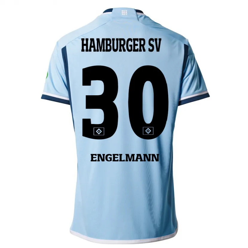 Danxen Niño Camiseta Timon Engelmann #30 Azul 2ª Equipación 2023/24 La Camisa