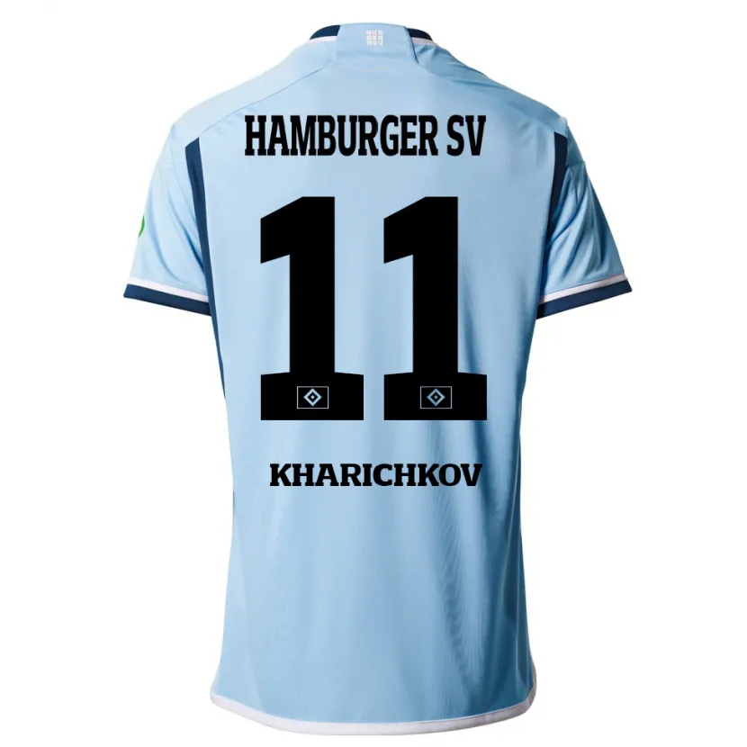 Danxen Niño Camiseta Valentyn Kharichkov #11 Azul 2ª Equipación 2023/24 La Camisa