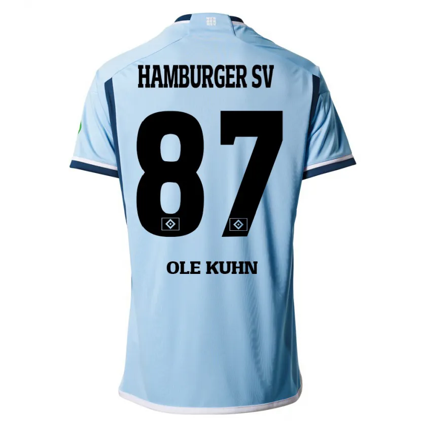 Danxen Niño Camiseta Niklas Ole Kühn #87 Azul 2ª Equipación 2023/24 La Camisa