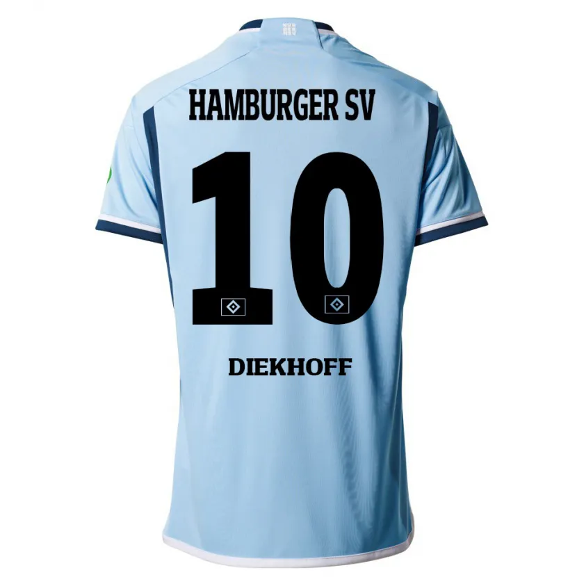 Danxen Niño Camiseta Hannah Diekhoff #10 Azul 2ª Equipación 2023/24 La Camisa