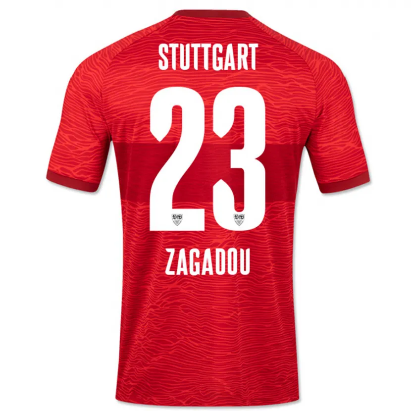 Danxen Niño Camiseta Dan-Axel Zagadou #23 Rojo 2ª Equipación 2023/24 La Camisa