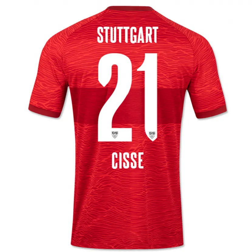 Danxen Niño Camiseta Moussa Cissé #21 Rojo 2ª Equipación 2023/24 La Camisa