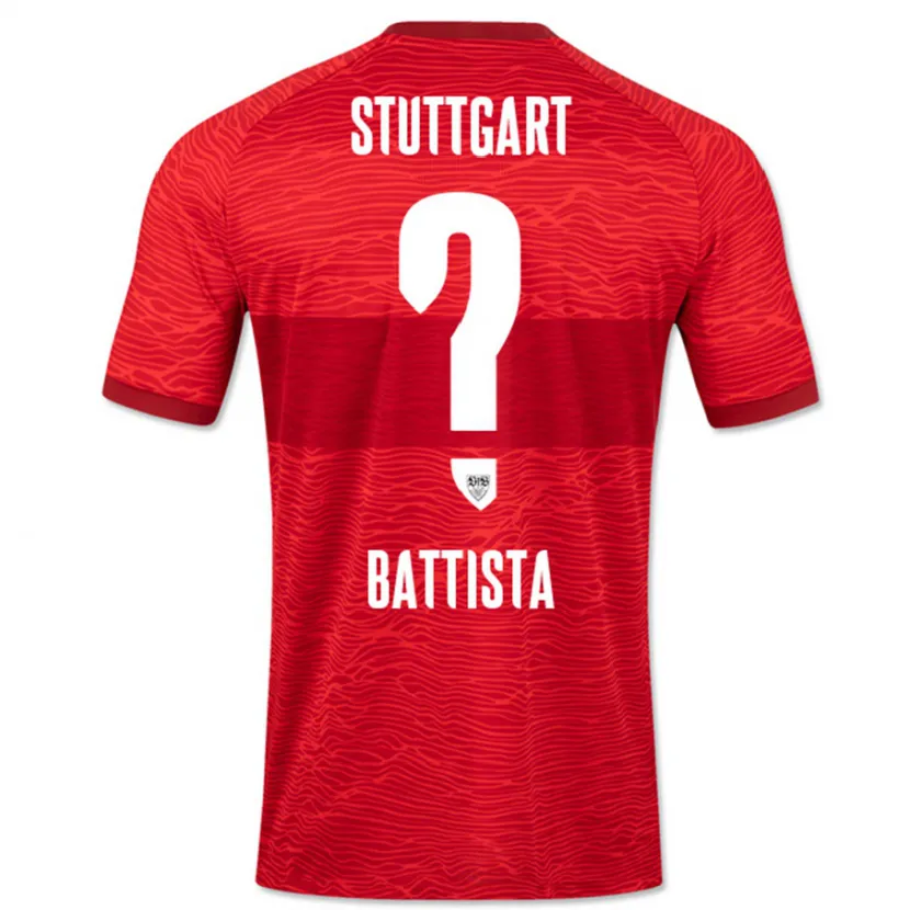 Danxen Niño Camiseta Luca Battista #0 Rojo 2ª Equipación 2023/24 La Camisa