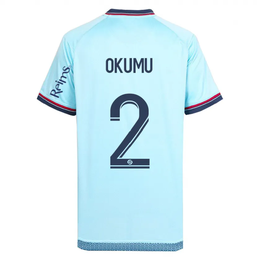 Danxen Niño Camiseta Joseph Okumu #2 Cielo Azul 2ª Equipación 2023/24 La Camisa