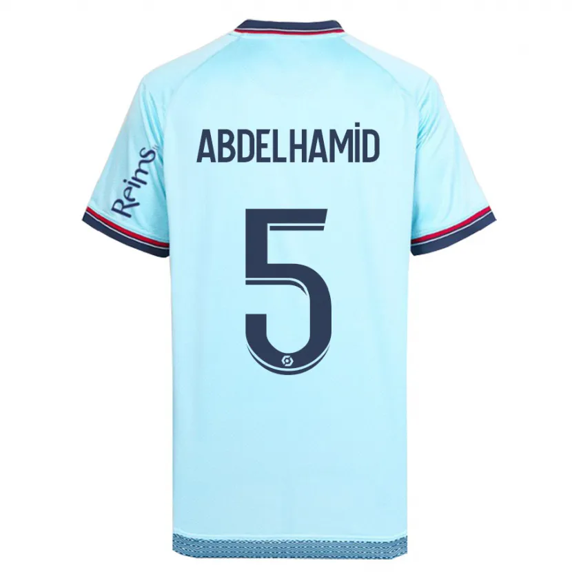 Danxen Niño Camiseta Yunis Abdelhamid #5 Cielo Azul 2ª Equipación 2023/24 La Camisa