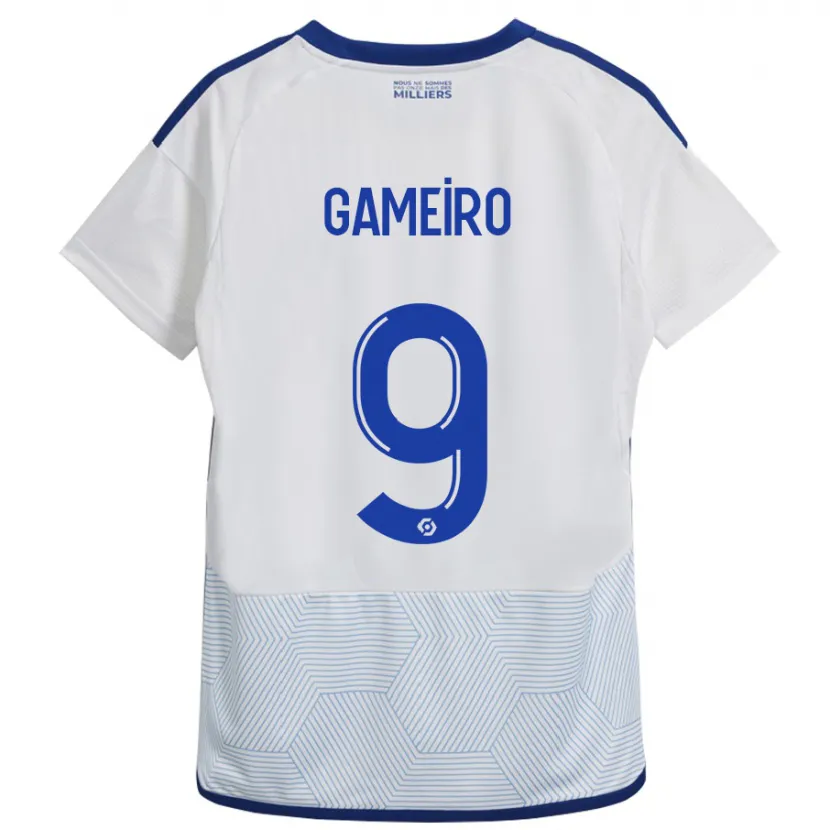 Danxen Niño Camiseta Kévin Gameiro #9 Blanco 2ª Equipación 2023/24 La Camisa