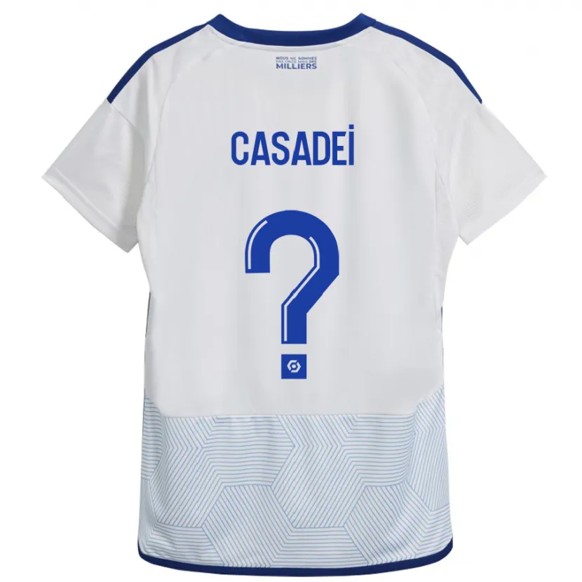 Danxen Niño Camiseta Alexis Casadei #0 Blanco 2ª Equipación 2023/24 La Camisa