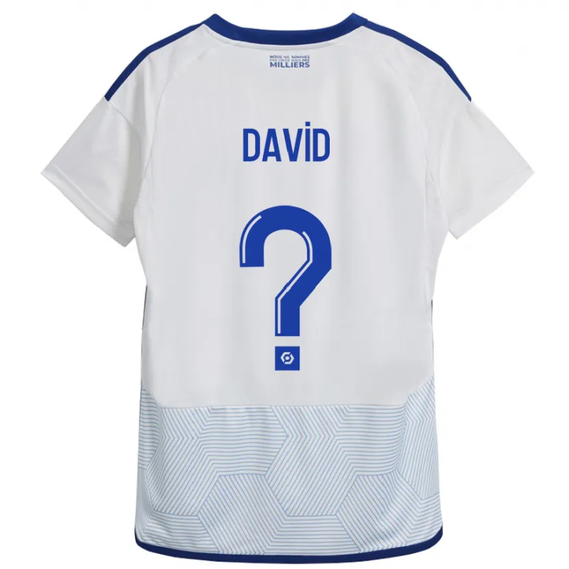 Danxen Niño Camiseta David #0 Blanco 2ª Equipación 2023/24 La Camisa