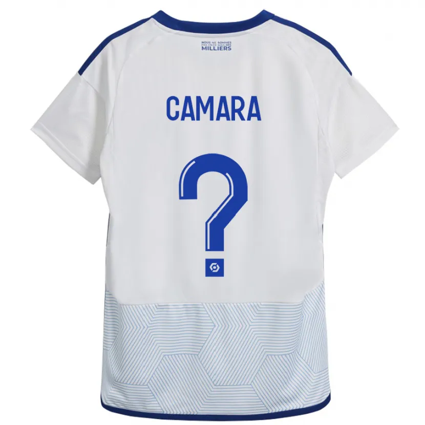 Danxen Niño Camiseta Alseny Camara #0 Blanco 2ª Equipación 2023/24 La Camisa