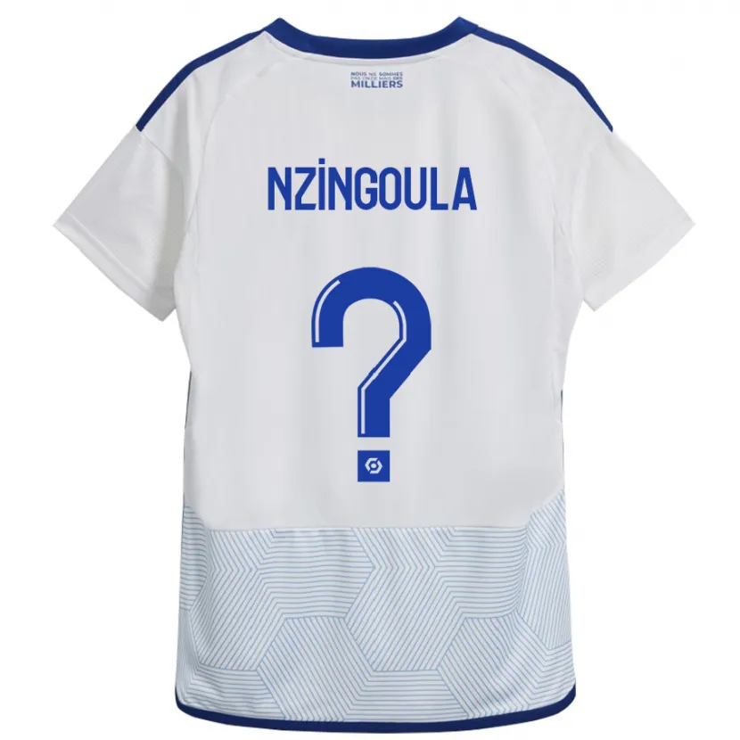 Danxen Niño Camiseta Rabby Nzingoula #0 Blanco 2ª Equipación 2023/24 La Camisa