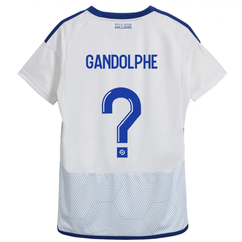 Danxen Niño Camiseta Adrien Gandolphe #0 Blanco 2ª Equipación 2023/24 La Camisa