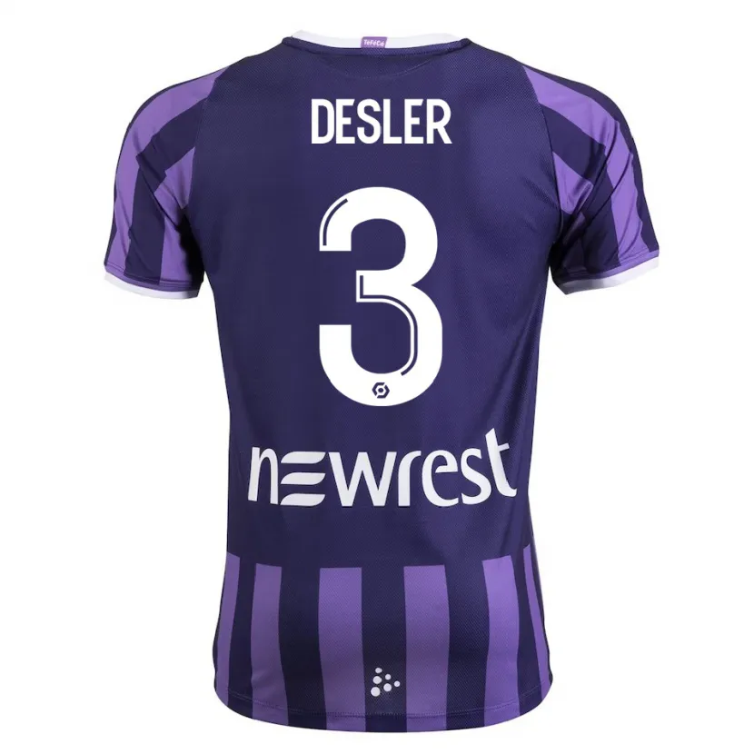 Danxen Niño Camiseta Mikkel Desler #3 Morado 2ª Equipación 2023/24 La Camisa