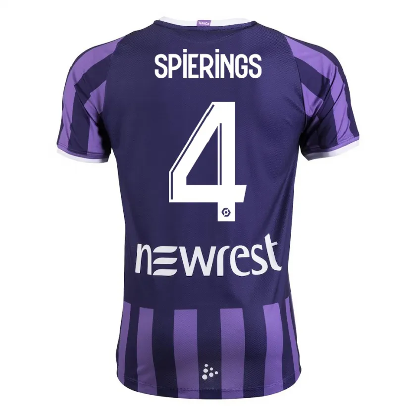 Danxen Niño Camiseta Stijn Spierings #4 Morado 2ª Equipación 2023/24 La Camisa