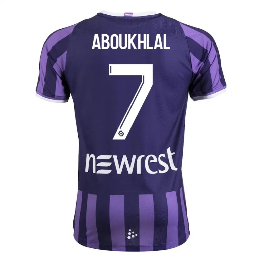 Danxen Niño Camiseta Zakaria Aboukhlal #7 Morado 2ª Equipación 2023/24 La Camisa