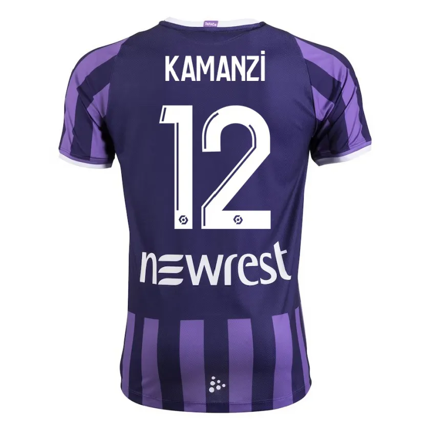 Danxen Niño Camiseta Warren Kamanzi #12 Morado 2ª Equipación 2023/24 La Camisa