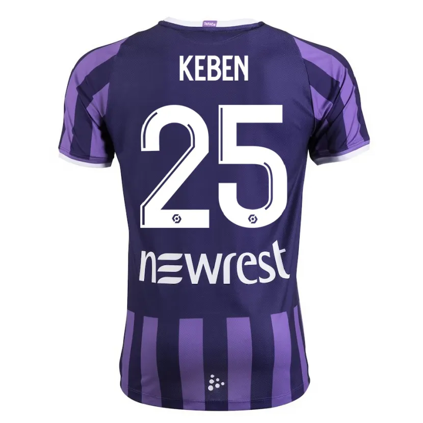 Danxen Niño Camiseta Kévin Keben #25 Morado 2ª Equipación 2023/24 La Camisa