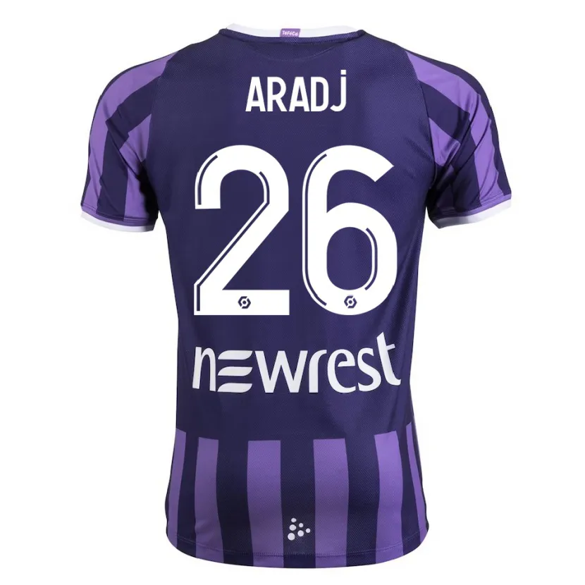 Danxen Niño Camiseta Ylies Aradj #26 Morado 2ª Equipación 2023/24 La Camisa