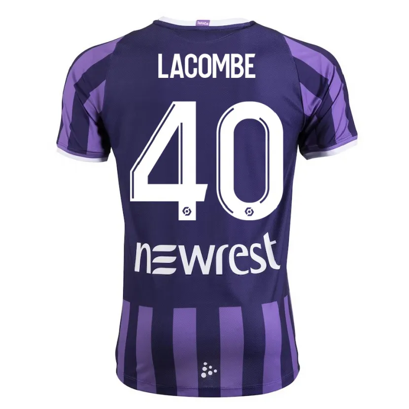 Danxen Niño Camiseta Justin Lacombe #40 Morado 2ª Equipación 2023/24 La Camisa