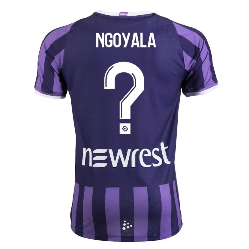 Danxen Niño Camiseta Frédéric Efuele Ngoyala #0 Morado 2ª Equipación 2023/24 La Camisa