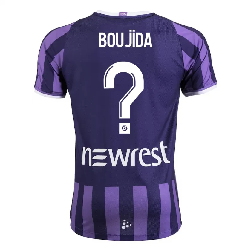 Danxen Niño Camiseta Hamza Boujida #0 Morado 2ª Equipación 2023/24 La Camisa