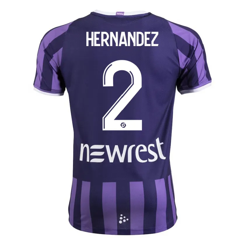 Danxen Niño Camiseta Lucie Hernandez #2 Morado 2ª Equipación 2023/24 La Camisa