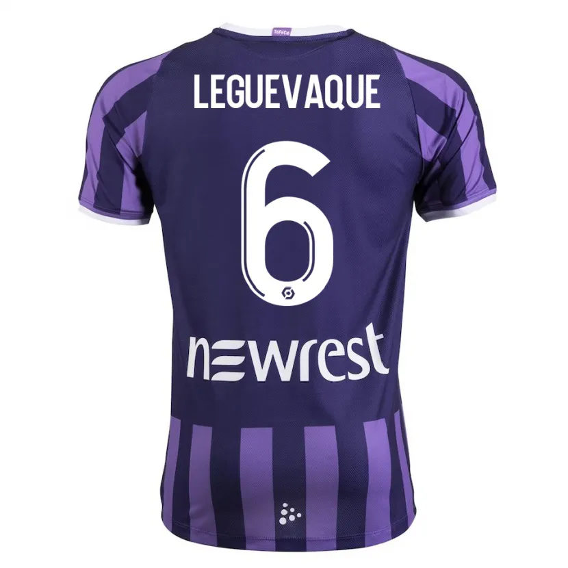 Danxen Niño Camiseta Laurie Leguevaque #6 Morado 2ª Equipación 2023/24 La Camisa